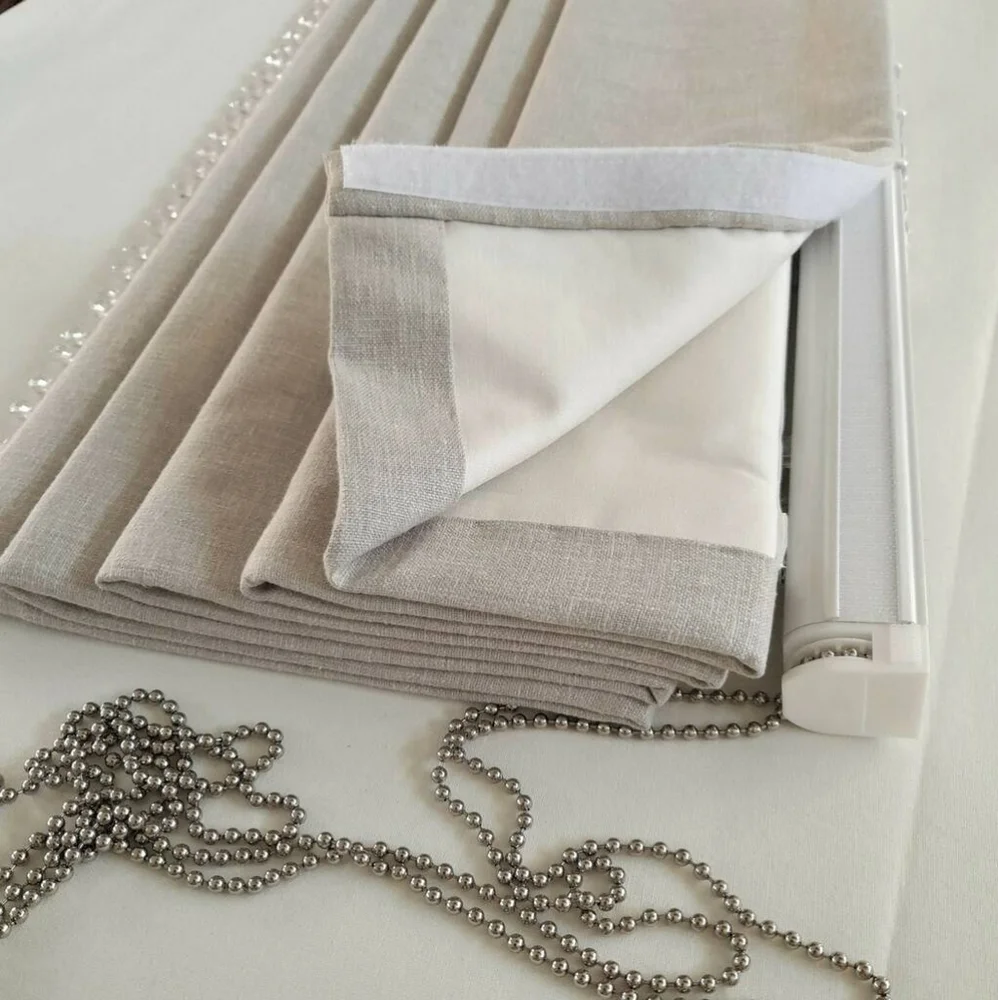 1 ROMAN SHADE FABRIC REPLACEMENT Sage green gold Leaf NO MOUNTING KIT - …